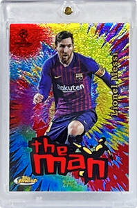 【メッシ/Lionel Messi】2023-24 Topps Finest UEFA Club Competitions The Man Red /5