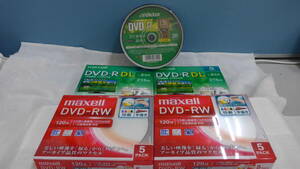 ●BO35 ★ 未使用 DVD-RW DVD-RDL DVD-R まとめ 5点セット Victor maxell ★