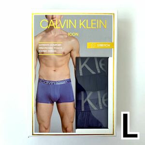 Calvin Klein ボクサーパンツ ICON Lサイズ 3枚セット ブラック ダークブルー ライトブルー 送料無料 最短発送 カルバンクライン