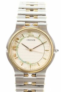 SEIKO セイコー CREDOR クレドール 7771-6040 SS×18KTベゼル クォーツ メンズ 腕時計 コンビ 5324-HA