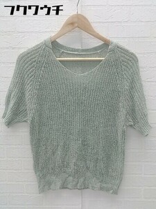 ◇ Te chichi TERRASSE テチチ テラス 半袖 ニット セーター サイズF グリーン系 レディース