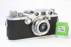 【同梱歓迎】実用■Leica D.R.P IIIf レッドダイヤル セルフタイマーなし 630858 +Elmar 3.5cm F3.5 保護フィルター19mm付き■AC897