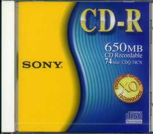 SONY ソニー　CD-R 650MB 74min　1倍～24倍速　非プリンタブル　1枚パック　10mmケース　原産国　日本　