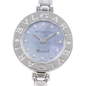 BVLGARI ブルガリ Bzero1 ビーゼロワン 12Pダイヤ BZ22SS 腕時計 SS クオーツ レディース ブルーシェル文字盤【62030251】中古