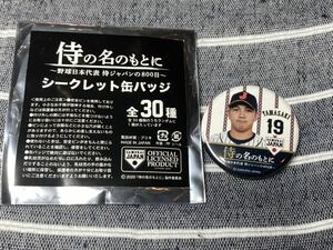 野球日本代表 侍ジャパンの800日 侍の名のもとに 侍JAPAN オリジナル ランダム シークレット缶バッジ 横浜DeNAベイスターズ 山崎康晃