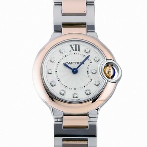 カルティエ Cartier バロンブルー ドゥ ウォッチ W3BB0005 シルバー文字盤 中古 腕時計 レディース