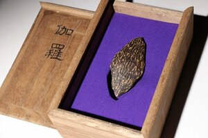 ☆寒椿☆沈香　全長約7.1cm　重量約20ｇ　(検)伽羅 香木 唐物 中国美術 骨董 古美術品