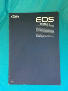 BH360サ●Canon キャノン EOS SYSTEMS EOSシリーズ システムズ カタログ 1991年1月 カメラ 一眼レフ EOS1000/EFレンズ