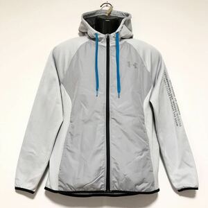 UNDER ARMOUR/アンダーアーマー☆ストーム☆ジャケット/パーカー☆ナイロン切替/裏フリース/ジャージ/ウインドブレーカー/グレー/M