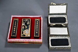 【華】某有名収集家買取品 時代物 古墨五点セット 書道具 在銘 骨董品 古美術YA230654-PV