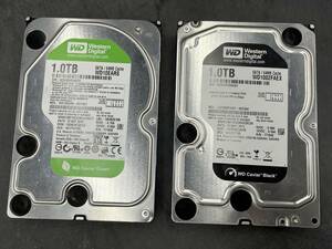 WesternDigital 3.5インチ HDD 1TB 2点 まとめ 現状品 WD1002FAEX/WD10EARS