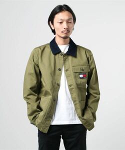 「TOMMY JEANS」 カバーオール MEDIUM カーキ メンズ