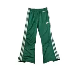 00s adidas ナイロン トラック パンツ ジャージ ジップ フレア 古着