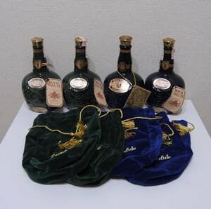 ４本 まとめ　CHIVAS ROYAL SALUTE シーバス ロイヤル サルート 21年 陶器ボトル 空瓶 