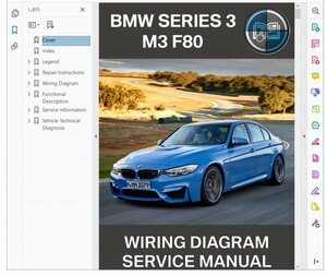 BMW 3シリーズ F80 M3 配線図集　電気系整備書　(車体系 ワークショップマニュアル 整備書 は別途 )