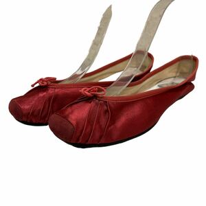 BB606 repetto レペット レディース バレエシューズ 36 約 23cm レッド 布地