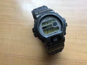 美品 CASIO カシオ G-SHOCK ジーショック アラームクロノ FOX FIRE DW-6900 X-treme 純正ナイロンベルト デジタル メンズ 腕時計