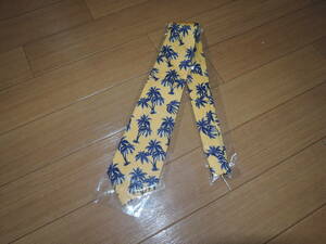 新品 TMT アロハ柄 ネクタイ 黄色 ヤシの木 PAOLO ALBIZZATI 定価15000円