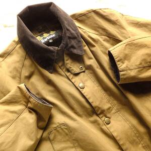 Barbour　バブアー　ワックス　ジャケット　Lサイズ　オイルドコットン　コート　カーキブラウン系　ミリタリーカラー　USED美品