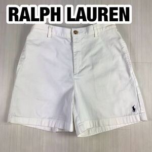 RALPH LAUREN ラルフローレン キュロット ショートパンツ 4 ホワイト 刺繍ポニー