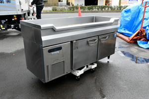EY18 福島工業 フクシマ 業務用 舟形シンク付 台下冷蔵庫 TNC-50RM3-SC 厨房機器 100V 2015年製