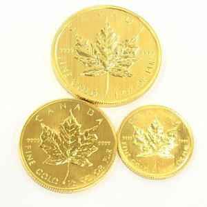 K24　金貨幣　カナダ　メイプルリーフ金貨　おまとめ　総重量54.5g【CBAZ6093】
