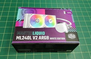 クーラーマスター 水冷CPUクーラー　MasterLiquid ML240L V2 ARGB WHITE EDITION【動作確認済み】(2513923)※代引不可