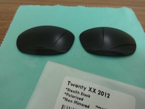 処分価格！★オークリー トゥエンティ XX（2012）用 カスタム偏光レンズ　BLACK Polarized 新品　Oakley TWENTY XX Sunglasses