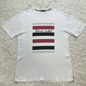 Lサイズ ブラックレーベルクレストブリッジ BLACK LABEL CRESTBRIDGE Tシャツ 半袖 ロゴプリント 裏ホワイト 白 