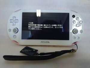 SONY ソニー PS VITA PCH-2000 ライトピンク／ホワイト 充電器、MINECRAFT 32GBメモリーカード付き 動作確認済み