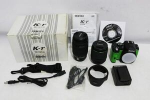 H797H 099 PENTAX ペンタックス デジタル一眼レフカメラ K-ｒ ボディ + 18-135mm / 55-300mm レンズセット グリーン 現状品 ジャンク