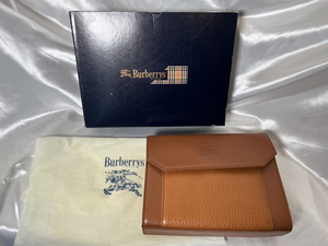 10179-2-MS11-Burberry バーバリー-フラップ　ブラウン-美品　牛皮　箱あり　ショルダーバッグ