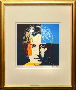 (5-4846)アンディ・ウォーホル『John Lennon ジョンレノン』14/150 版画 シルクスクリーン 直筆サイン 絵画 真作【緑和堂】