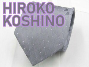 【ヒロココシノ】 OC 452 ヒロココシノ HIROKO KOSHINO ネクタイ グレー系 ジオメトリック ジャガード