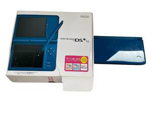 【0511-37】【新品未使用】DSi LL Blue 動作確認済み　充電器　説明書付き　箱破れ有　Nintendo ニンテンドー　任天堂