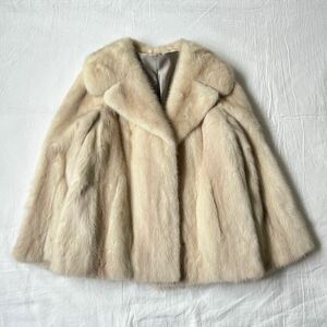 【1円スタート】EMBA エンバ　ミンクコート コート ミンク ホワイト 毛皮　高級　65cm ファーコート