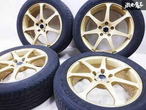 YOKOHAMA ヨコハマ AVS モデル7 17インチ 7J +50 5穴 PCD114.3 215/55R17 4本 タイヤ付 チェイサー マークII ランエボ シビック インテグラ