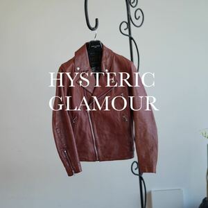 HYSTERIC GLAMOUR GHOST WOLVES ダブル ライダース レザー ジャケット 赤 レッド ヒステリックグラマー S