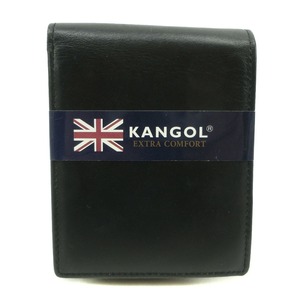 KANGOL カンゴール 二つ折り財布 牛革 黒 メンズ【E212522208】中古