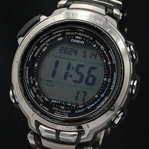 1円 稼働 カシオ プロテック 電波ソーラー デジタル文字盤 PRX-2000T チタン メンズ腕時計 KMR 8611100 5MGY