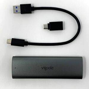 【一円スタート】vigoole M.2 SSD ケース 工具が不要 USBC SATA NGFF ケース M.2 SSDアダプターB key/B+M keyのみ対応 1円 SEI01_1415
