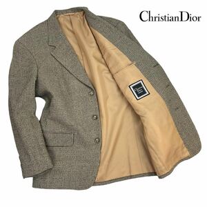 美品 Christian Dior Monsieur クリスチャンディオール ムッシュ 3Bテーラードジャケット サイズA4/S-M相当 ベージュ 90s vintage A2344
