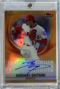 【超貴重!ジャージーNo. 17/25枚限定】大谷翔平直書きサイン 2019 Topps Finest Finest Origins Orange Refractor Auto