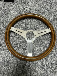 当時物　美品　ナルディ クラシック ウッドステアリング NARDI 　旧車 ハンドル　32.5Φ　小径　