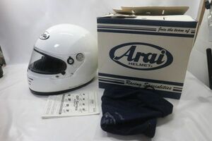 ◇ARAI アライ GP-2K 4輪レース用ヘルメット 白色 フルフェイス 59-60cm Lサイズ JAF公認 SFL構造 箱・取説付き