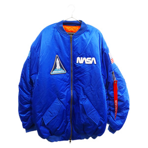 BALENCIAGA バレンシアガ Space NASA Bomber Jacket スペース ナサ ボンバージャケット ブルー 663083 TKO01