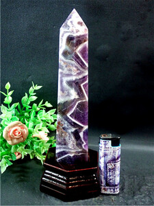 天然～愛の守護石～夢幻紫水晶六角柱179G2-68G09