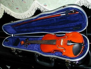 ♪♪上級★分数バイオリン1/8サイズ★ブラジル材弓★ケース付★新品です。