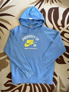 【NIKE パーカー／Ｌサイズ】PROPERTY OF NIKE／水色／ラグラン／スウェットパーカー ／ナイキ