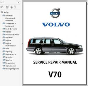 ボルボ V70 ワークショップマニュアル 1996-2000 整備書 ボディー修理 修理書 配線図 VOLVO 